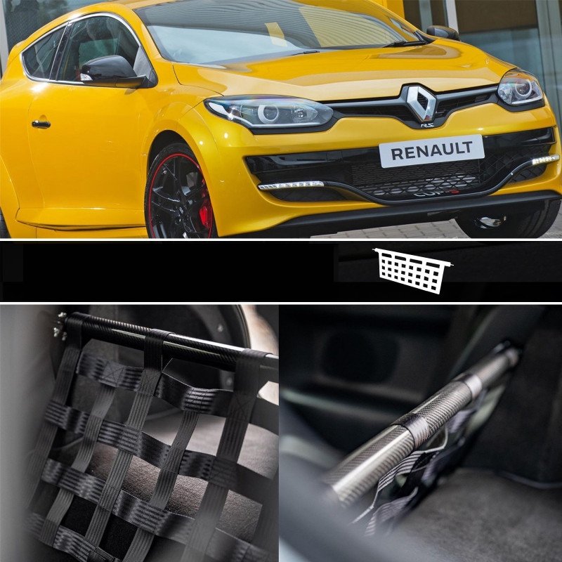 Clubsport Set - Strebe mit Netz für Renault Megane 3 RS